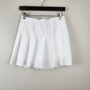 Fabletics skort sz M white pleated tennis pickleball athleisure